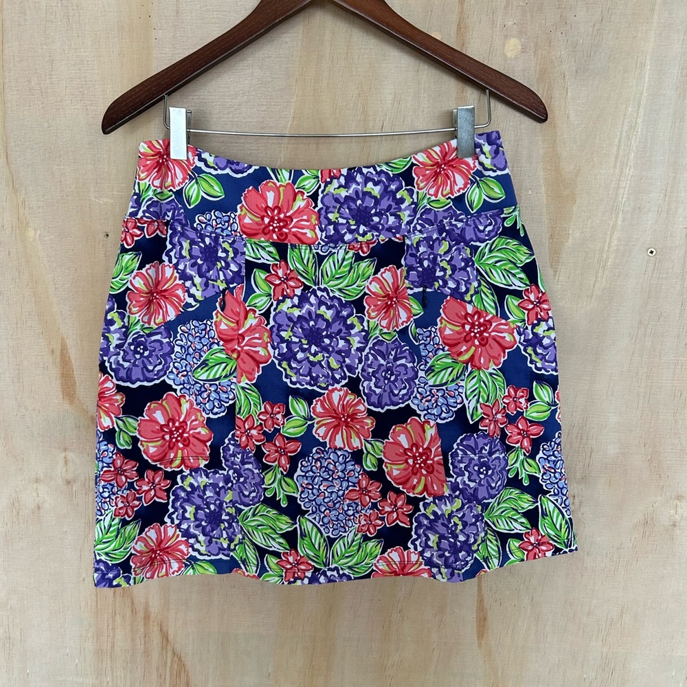 IBKUL Colorful Floral Mini Skirt